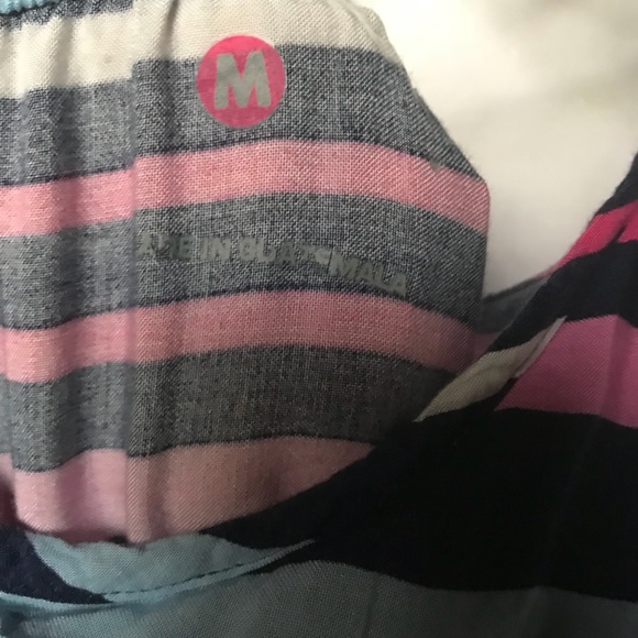 Girl's Sleeveless Navy Pink Striped Max Dress NEW - Picture 6 of 7